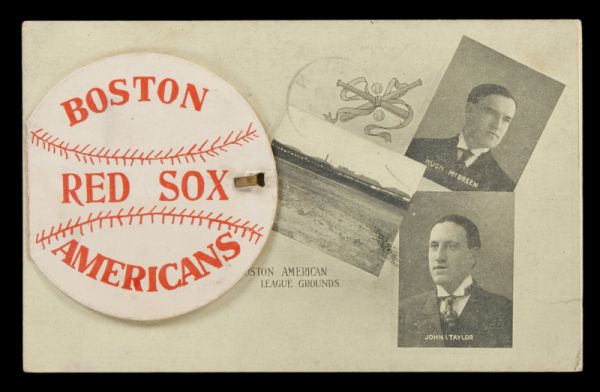 PC 1908 Fold Out Postcard Boston Red Sox